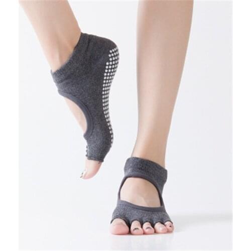1 Pair Five Toe Yoga Dance Socks High Quality Backless Non-Slip Women 10 Colors Professional Yoga Finger Socks Soft Wear