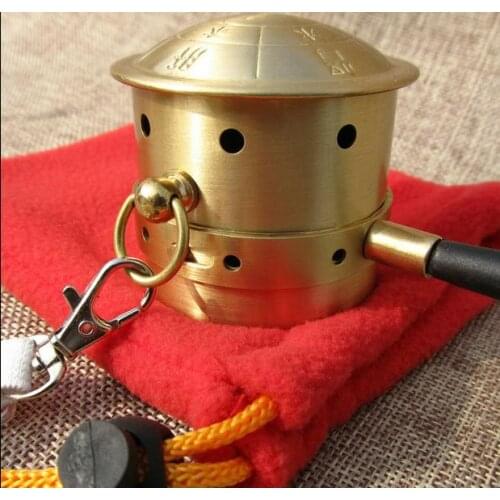 1pcs copper product dragon moxibustion tool box Insulation temperature moxibustion with moxa cans Special article ai tower fire