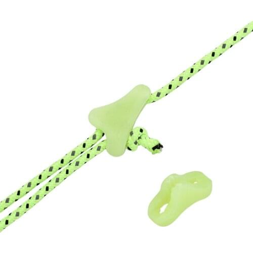 10pcs/Lot Outdoor Luminous Rope Buckle Fluorescent Tent Wind Buckle Anti-slip Adjustment Plastic Triangle Canopy Accessories