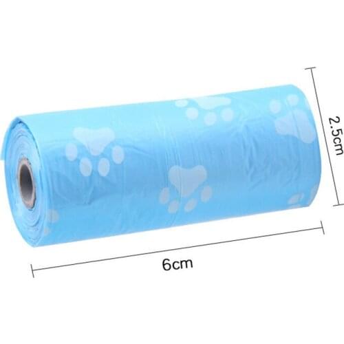 Paw Print Pet Waste Bag 15pcs/Roll Pet Waste Bag 6x2.5cm Strong Load-bearing ALI88