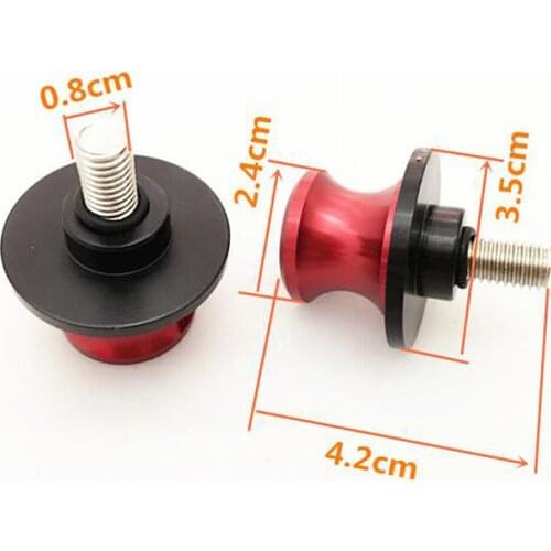 2pcs 8mm CNC Swing Arm Sliders Spool RED For Suzuki GSX-R 600 750 1000 1300