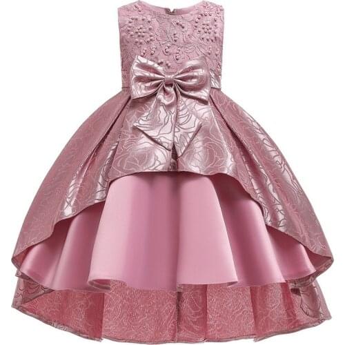 2021 Summer Flower Baby Girl Dresses Opening Ceremony Clothing Silk Tutu Party Evening Elegant For Girls Princess Dress Kids
