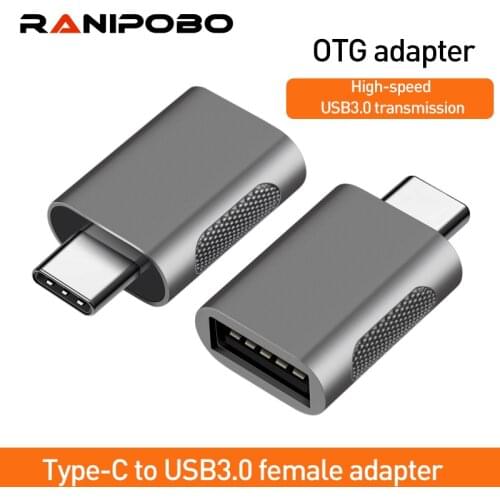 Ranipobo USB C OTG Adapter Fast USB 3.0 to Type C Adapter for Macbook Pro Xiaomi Huawei USB Adapter Type-C OTG Cable Converter