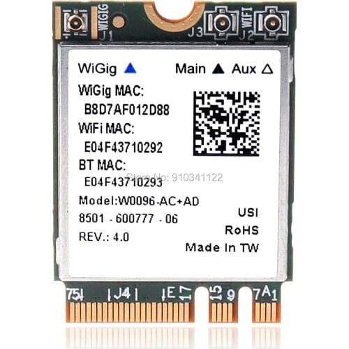 Atheros QCA9008-TBD1 W0096-AC+AD Wireless AC + AD Bluetooth 4.1 WIFI Module 2.4G / 5G Dual Band WIFI Card 867Mbps QCA9008