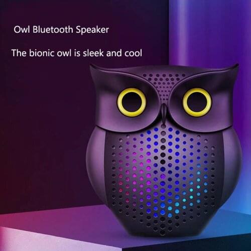 Newmsnr Lovely Owl Bluetooth Speaker Mini Protable Bass Bluetooth5.0 Subwoofer Wireless Speakers