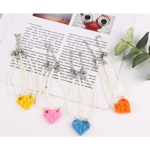 Fashion Sweet 20pair Heart Brick Couples Love Bracelets for Lovers Women Men Friendship Bracelets Valentines Gift Jewelry