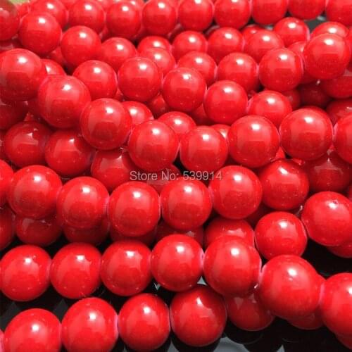 Free Shipping 4MM 6MM 8MM 10MM 12MM 14MM White Red Pin Stone Jewelry Beads