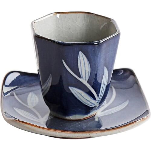 Tea Cup With Plate White Porcelain Octagon Cup Afternoon Tea Ceramic Cup And Saucer For Drinking