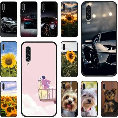 Yorkshire Terrier sunflower panda Gun kelly Phone Case For Samsung Galaxy note S 10 20 21 e plus A 50 71 31 40 51 52 j4 2018