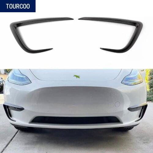 For Tesla Model Y Car Front Foglight Trim Cover Car Styling Modification Accessories