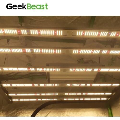 GeekBeast PRO 630 Watt Hydroponics LED Grow Bars Agriculture Light Bar Strips High PPFD with Samsung lm301h 660nm Far Red UV IR