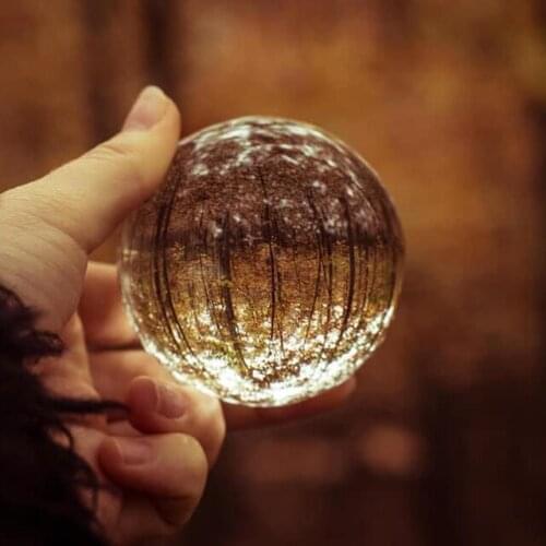 Crystal Ball Large Transparent Photography Glass 8-50mm Sphere Photo Shooting Props Lens Clear Round Artificial Ball Decor Gift