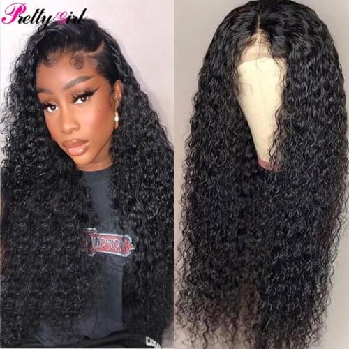 Jerry Curly Brazilian Remy 13×4 Lace Front Wig Human Hair Wigs 4×4 Closure Wigs For Black Women Deep Curly Pre Plucked Hairline