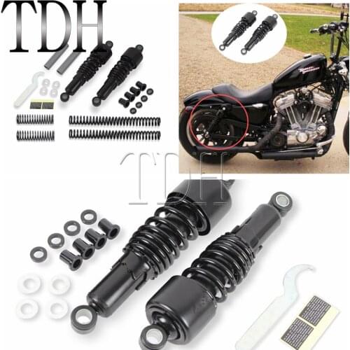 Shock Absorbers Motorcycle Rear Suspension Black Front Rear Lowering Slammer Kit For Harley Sportster XL883 XL1200 1988-2003