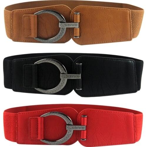 2019 Hot New Fashion Korean Style Buckle Elastic Wide Belt Wide Cummerbund Strap Belt Waist Female Women Accessories