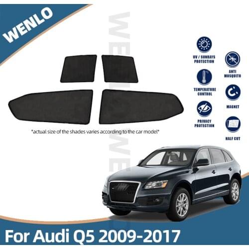 For Audi Q5 8R 2009-2017 Magnetic Car Window Sun Shade Visors Mesh Protective Sunshade Cover
