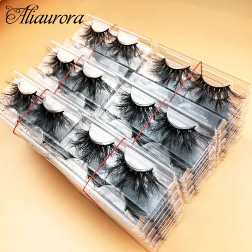 Makeup 3D Mink Lashes Wholesale 25mm Mink Eyelashes Dramatic False Eyelashes Fluffy Eyelash Extension 10/30/50/100 Pairs Vendor