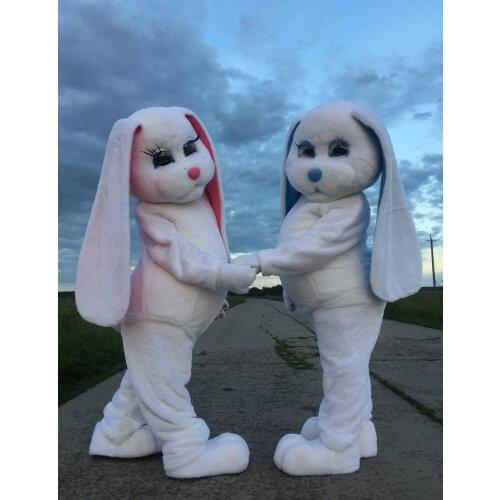 Hare Puppet Mascot Costumes Bunyy mascot costume for Adult Size Christmas Carival event party cosplay costumes