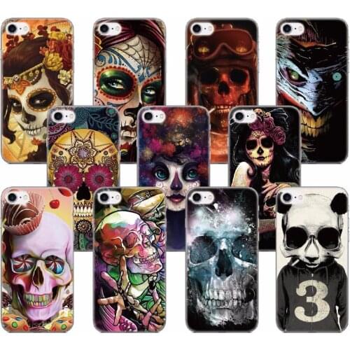 Soft TPU Sugar Skull Phone Case For Vodafone Smart V8 X9 N8 N9 Lite C9 E8 Prime 6 Turbo 7 E9 First 7 Mini 7 Silicon Cover