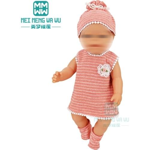 Doll clothes for 43-45cm toy new born doll and american doll girl dress Baby knitting suits