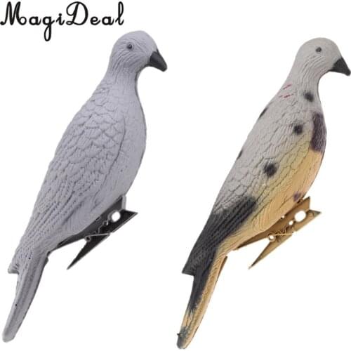 MagiDeal Durable Lifelike 3D Hunt Pigeon Decoy Yard Plant Scarer Hunting Bait Garden Decor for Decoy Outdoor Shooting Equipment