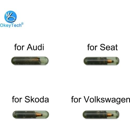 OkeyTech 1pc ID48 Glass Transponder Car Key Chip for Audi Seat Skoda Volkswagen Fob Auto Key Chip Accessories Replacement