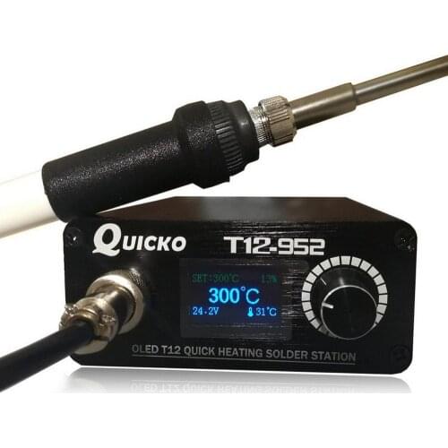 2019 New T12-952 MINI OLED Soldering Station with 9501 Handle with EU Adapter 24V3A Solder T12 Iron Tip Portable Welding Tool