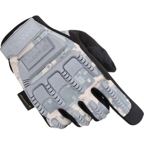 Outdoor Cycling Shooting Anti Cut Defend Full Finger Gloves Tactical Camo Scratchproof Armor Protect Shell Long Finger Mittens