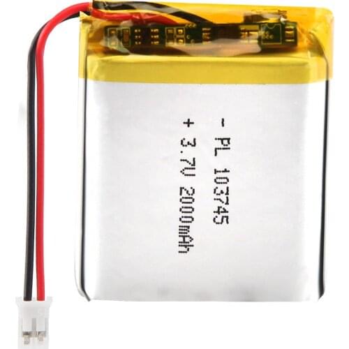Mejuew 3.7V 2000mAh 103745 Rechargeable Lipo Battery with JST Connector