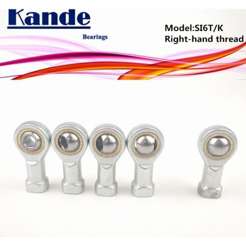 Kande Bearings PHSA6 PHSAL6 SI6T/K SI6 SI6LT/K SI6L SI6T 4pcs Rod End Bearing M6 SI6T SIL6T