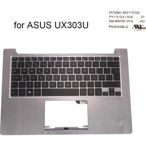 Portuguese backlit keyboard for ASUS Zenbook UX303U UX303 UB UX303UA PO Keyboard silver Upper case 13NB04R1AM0401 0KNB0 3631PO00