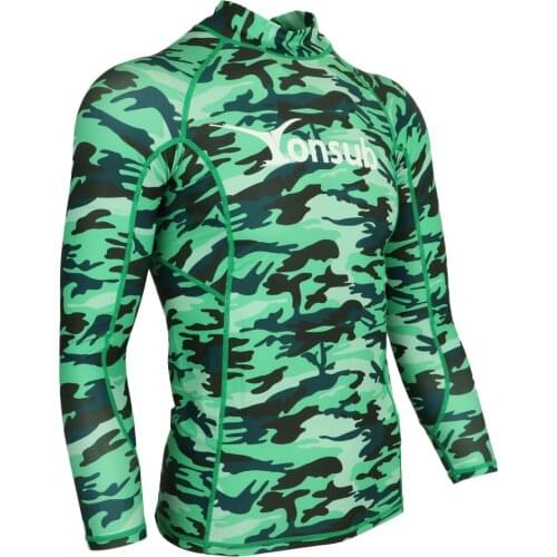 Premium Stretch Surfing Swim Wetsuit Top Rash Guard Vest Shirt for Adult Men