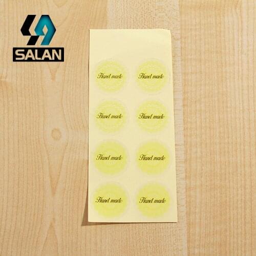 Manufacturers selling green lace transparent D95 post PVC hot stamping "Handmade" sealing adhesive stickers Free Shipping