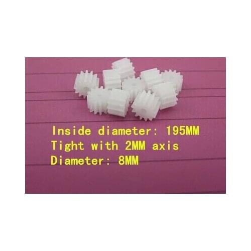 Spindle gear 14-2A 0.5 Modulus plastic toy gear motor gear diameter 2MM Model Accessories 100pcs/lot free shipping