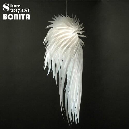 Modern Pendant Lamp Romantic Angel Wings PVC Feather hanging lights bedroom restaurants Bar design lamp pendant lighting