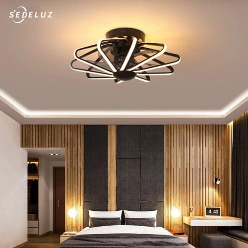 Modern Nordic Ceiling Fan with Light LED Lamp Remote Control Bedroom Decor Ventilator Lamps Living Room Dining Room Decoration