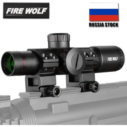 FIRE WOLF 4.5X20E Tactical Hunting scope Red Illumination Mil-Dot Riflescope for AK74 AR15