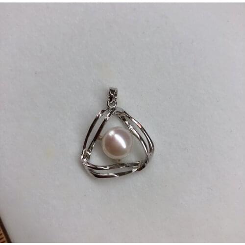 Triangle Pendant Base Mount Finding Settings Jewelry Parts Fitting Accessories for Pearls Corals Jade Beads Crystal Stones