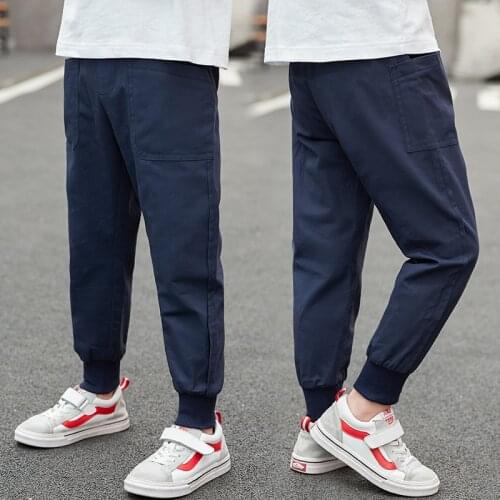 Lasted Spring Summer Thin Casual Pants Boys Kids Trousers Children Clothing Teenagers School Cotton Formal Sport High Quality