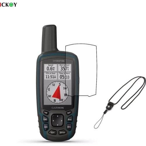 3pcs Screen Protector Cover Shield Film + Detachable Neck Lanyard Hiking Handheld GPS Garmin GPSMap 64 64X 64SX 64CSX