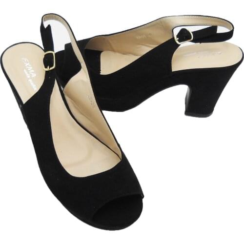 Open-toed shoes women black strap wedge heel comfortable summer elegant 36 39