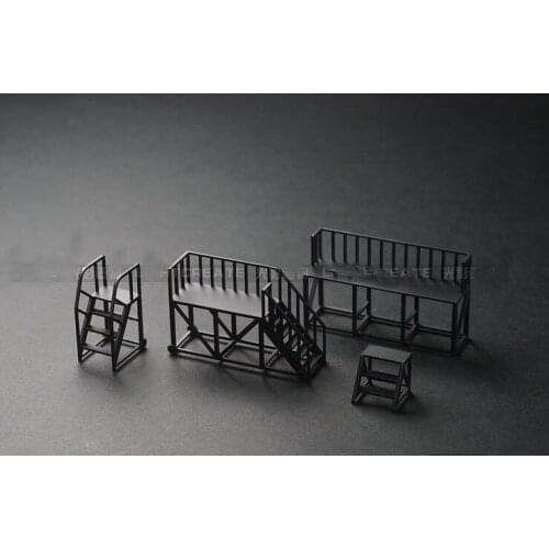 1:64 Combined maintenance ladder Garage accessories tool for car model scene parking lot
