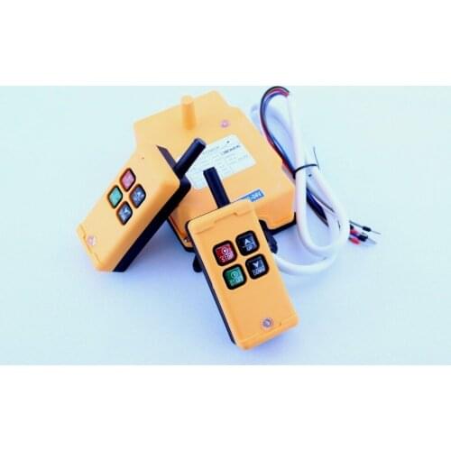 4 Buttons HS-4 1Speed 2 Transmitter Hoist Crane Truck Remote Control System 12V