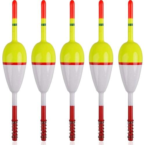 5pcs Fishing Floats and Bobbers Fir Floats Spring Bobbers Oval Stick Floats Slip Bobbers For Crappie Panfish