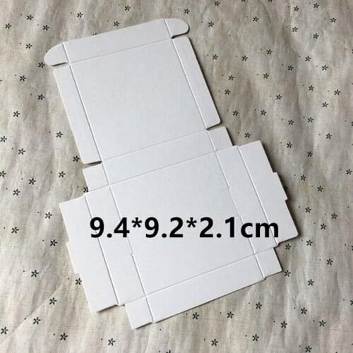 50Pcs 9.4*9.2*2.1cm Craft Paper Party Decoration Packing Box Small Cardboard Jewelry Gift Boxes Blank Square Soap Kraft Box