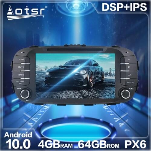 Android 10.0 4GB+64GB Car Radio Player GPS Navigation Vechicel Auto Stereo Video Multimedia Headunit For Kia SOUL 2014 -2017 DSP
