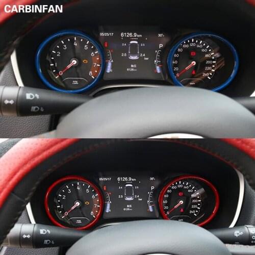 Car Styling ABS Car Interior Dashboard Decoration Ring Cover Stickers 2pcs/set For Jeep Compass 2017 2018