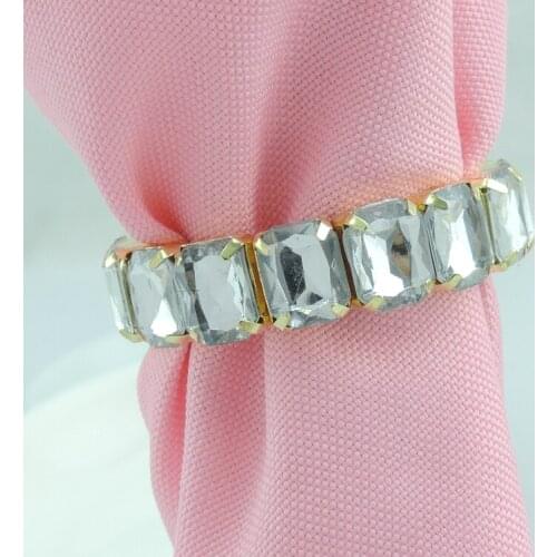 Big size Acrylic Metal Napkin Rings Hotel / Wedding Supplies Party Table Decoration Accessories R212