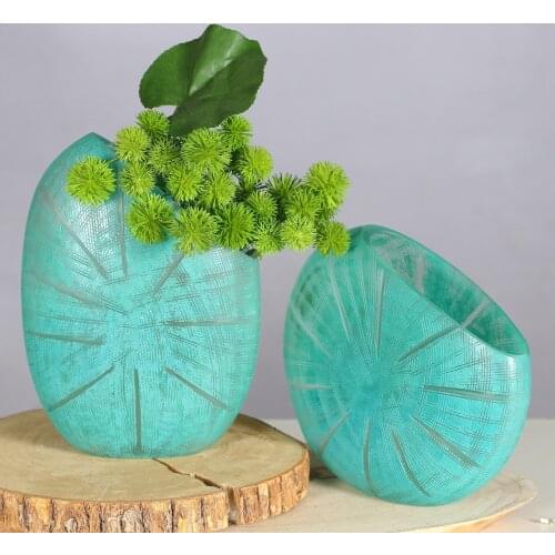 Color Art Glass Vase Hand Blown Vase Indoor Soft Glass Crafts Decoration Wholesale