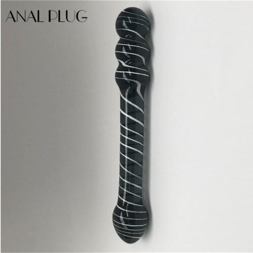 ANAL PLUG Double head Glass dildo Sex glass penis Sex toys for woman Anal glass dildos Anal plug Butt plug Sex product